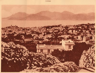 Generelt billede taget fra Pezou, Cannes, 1930. af Unbekannt