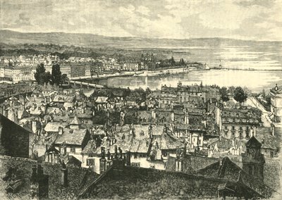 Genève, Ser mod søen, 1890. af Unbekannt
