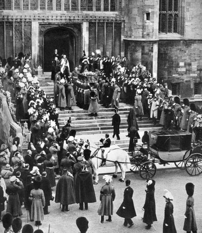 George Vs hvilested, St Georges Chapel, Windsor Castle, 28. januar 1936 af Unbekannt