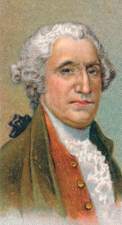 George Washington 1732-99, første præsident for USA, 1924 af Unbekannt
