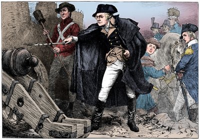 George Washington ved belejringen af Yorktown, Virginia, 1781 c1880 af Unbekannt