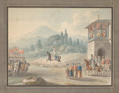 Georgisk kavalerigennemgang, ca. 1780 af Unbekannt