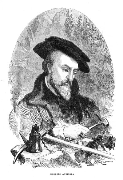 Georgius Agricola, tysk læge, mineralog og metallurg fra det 16. århundrede af Unbekannt