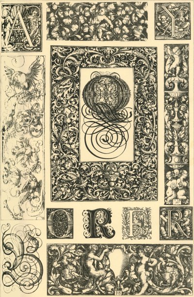 Typografiske ornamenter fra tysk renæssance, 1898. af Unbekannt