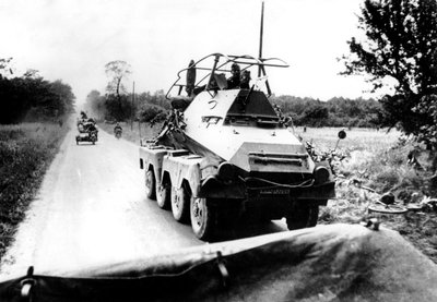 Tysk panservogn under fremrykningen mod Paris, maj-juni 1940 af Unbekannt