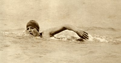 Gertrude Ederle, den første kvinde til at svømme kanalen, 1926, 1935. af Unbekannt