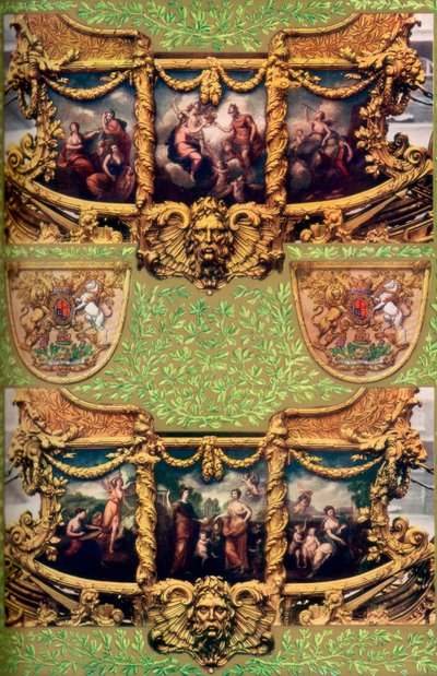 Giovanni Ciprianis malede paneler på Gold State Coach, 1762, 1937 af Unbekannt