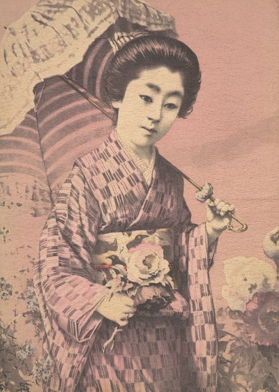 Pige med parasol, ca. 1900 af Unbekannt