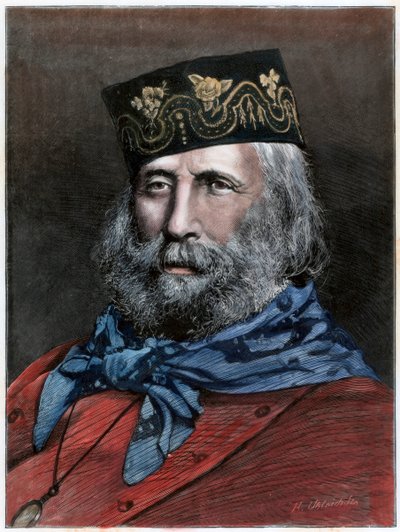 Giuseppe Garibaldi, italiensk patriot, 1882 af Unbekannt