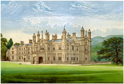 Glanusk Park, Brecknockshire, Wales, hjemsted for Baronet Bailey, c1880 af Unbekannt