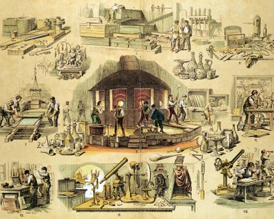 Glasfremstilling, c1870 af Unbekannt