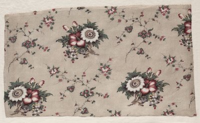 Glaseret Chintz Fragment, ca. 1830. af Unbekannt