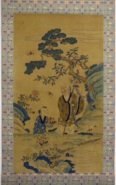 God of Longevity Shoulao og dreng, 1800-tallet. af Unbekannt