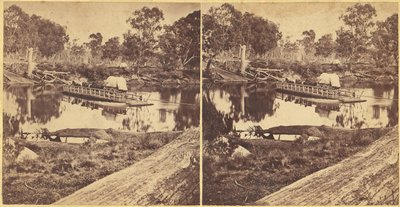 Golbourn Punt i Seymour, Australien, 1860