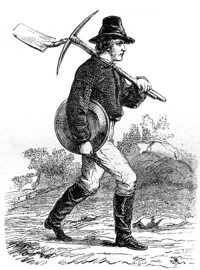Gold Miner, Californien, 1800-tallet af Unbekannt