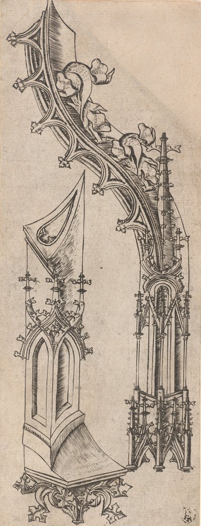 Gotisk bogstav D, ca. 14801500. af Unbekannt