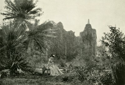 Gotisk ruin i Barrackpore Garden, c1870, 1925. af Unbekannt