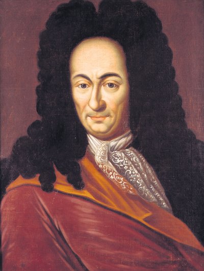 Gottfried Wilhelm Leibniz 1646-1716, ca. 1710 af Unbekannt