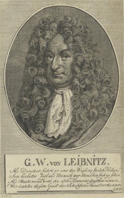 Gottfried Wilhelm Leibniz 1646-1716, ca. 1710 af Unbekannt