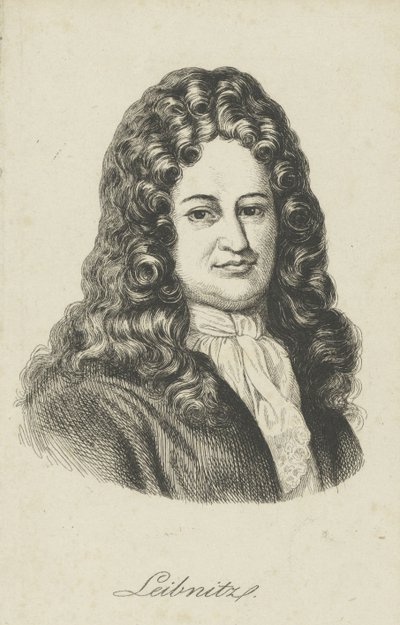 Gottfried Wilhelm Leibniz 1646-1716, ca. 1800 af Unbekannt