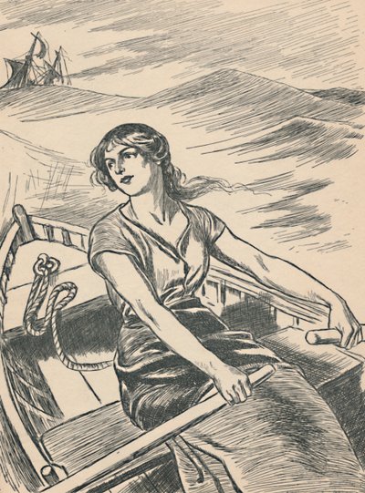 Grace Darling Rows Out To The Wreck, c1907 af Unbekannt