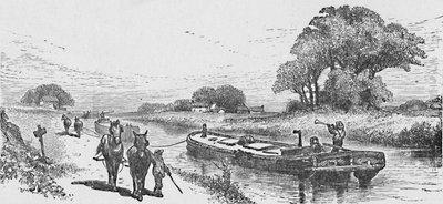 Kornbåd på Erie-kanalen, 1883 af Unbekannt
