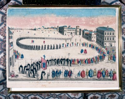 Stort optog af kriminelle dømt af inkvisitionen af Lissabon, 1700-tallet af Unbekannt