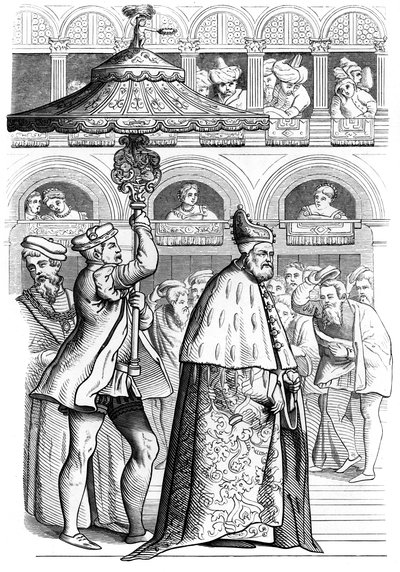 Grand procession af dogen, Venedig, Italien, 1500-tallet 1849 af Unbekannt