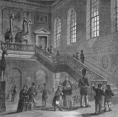Stor trappe af Montagu House, Bloomsbury, London, c1830 1878 af Unbekannt