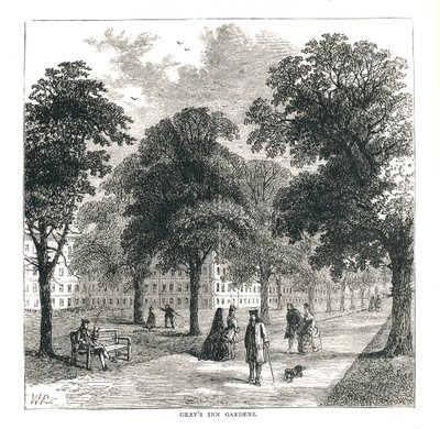 Grays Inn Gardens, 1878 af Unbekannt