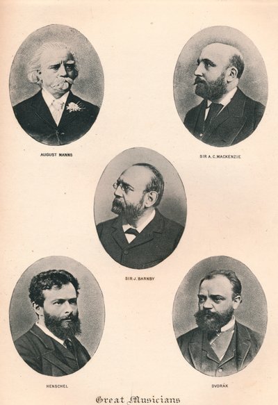 Store musikere - tavle VIII., 1895 af Unbekannt