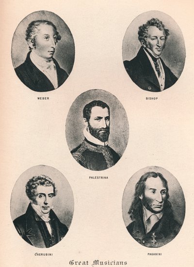 Store musikere - Tavle XV., 1895 af Unbekannt
