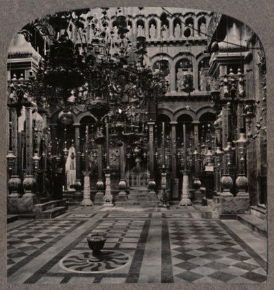 Græsk katedral i den hellige gravs kirke, Jerusalem, ca. 1900 af Unbekannt