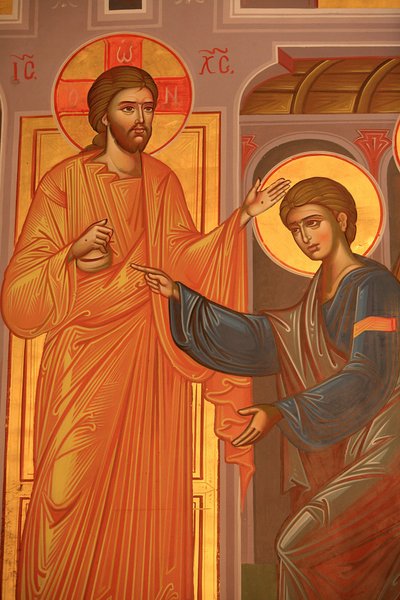 Græsk-ortodoks ikon, der viser Kristus, der viser sine sår Thessalonique, Grækenland af Unbekannt