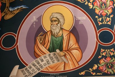 Græsk-ortodoks ikon, der forestiller Saint Sophonias Thessalonique, Grækenland af Unbekannt
