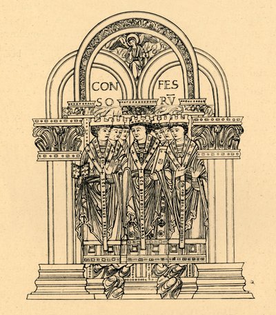 Gregory den Store, St. Benedict og St. Cuthbert, 1908 af Unbekannt