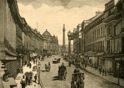 Grey Street, Newcastle-on-Tyne, c1890. af Unbekannt