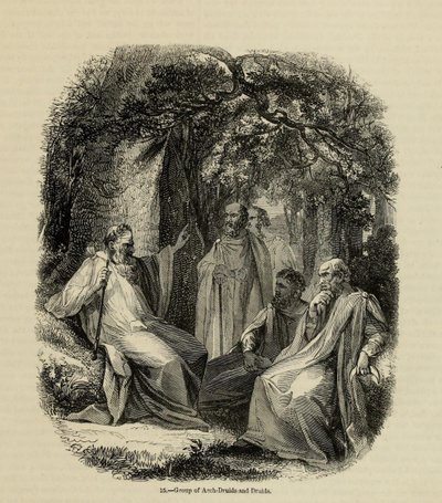 Group of Archdruids and Druids Fra bogen Old England: A Pictorial Museum, 1845 af Unbekannt