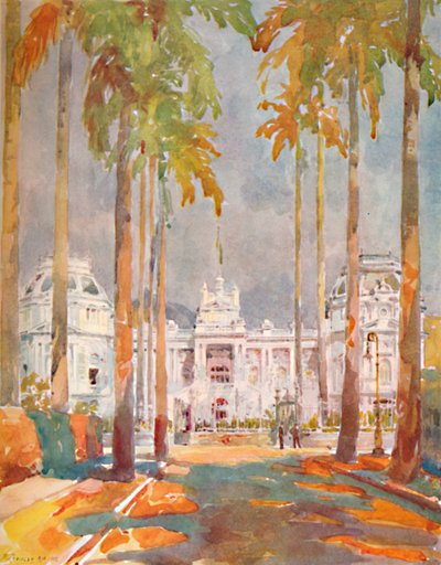 Guanabara-paladset. - Præsident Marshal Hermes da Fonsecas residens, 1914 af Unbekannt