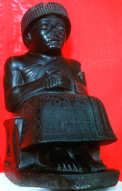 Gudea, hersker over bystaten Lagash i det sydlige Babylon, ny-sumerisk, 22. århundrede f.Kr. af Unbekannt