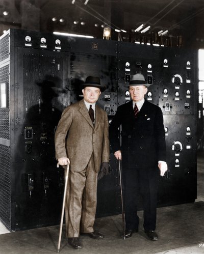 Guglielmo Marconi og David Sarnoff, 1933 af Unbekannt