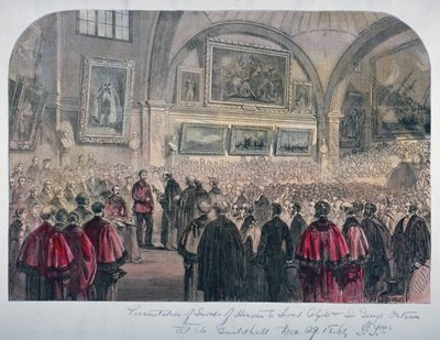 Guildhall Council Chamber, City of London, 1861 af Unbekannt