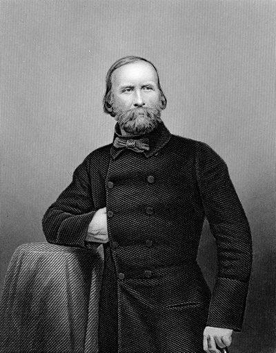 Guiseppe Garibaldi, italiensk patriot, 1860 af Unbekannt