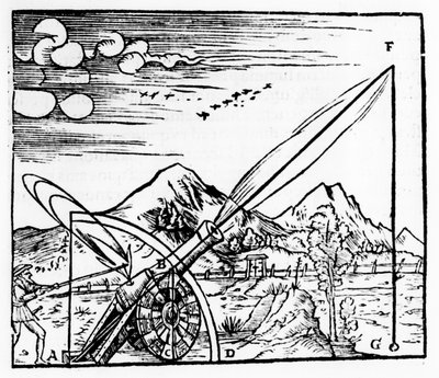Gunner affyrer en kanon, 1561 af Unbekannt