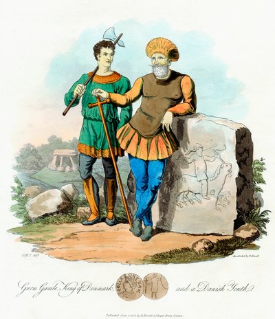 Gurm Gamle Gormo, konge af Danmark fra 840, 1815 af Unbekannt