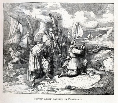 Gustav Adolf lander i Pommern, 1882 af Unbekannt