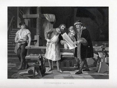 Gutenberg 1400-1468, 1882 af Unbekannt