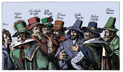 Guy Fawkes og Krudtplotterne, 1605 af Unbekannt