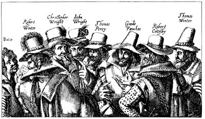 Guy Fawkes og Krudtplotterne, 1605 af Unbekannt
