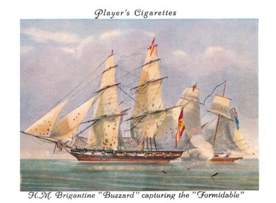 H.M.Brigantine Buzzard fanger The Formidable, 1936. af Unbekannt